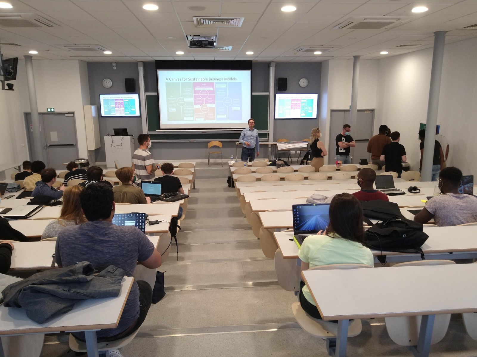 CIB21 Paris track full lecture hall, Sustainable Business Models canvas