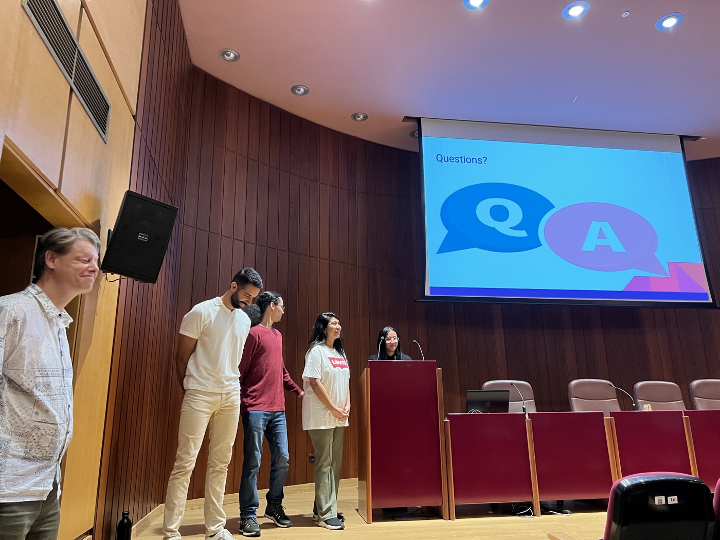 CIB 2023 students presenting during Q&A